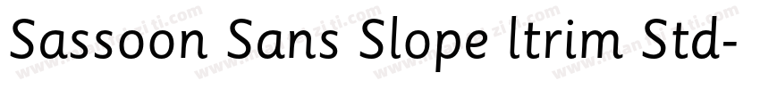 Sassoon Sans Slope ltrim Std字体转换